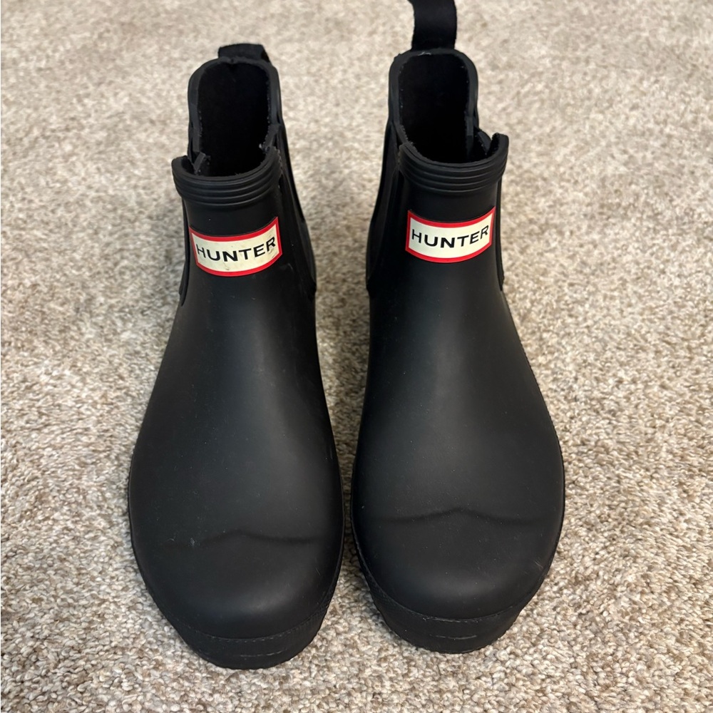 Hunter Black Winter Rain Boots Waterproof Design